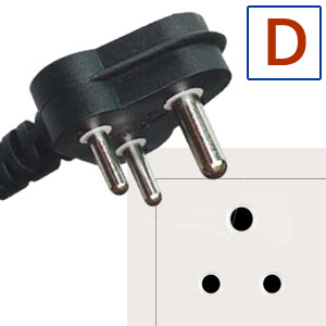 Typ elektrické zástrčky D