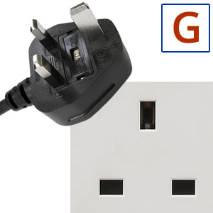 Plugue elétrica tipo G